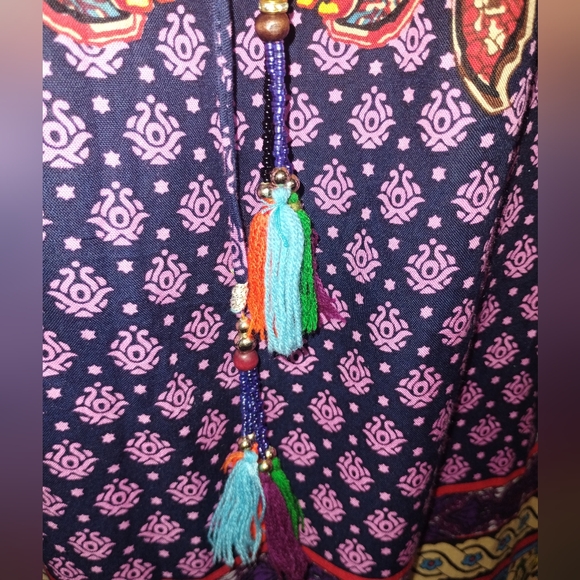 ANANDAS COLLECTION BOHO TUNIC MULTICOLOR DRESS SIZE XL - Picture 7 of 8